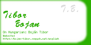 tibor bojan business card